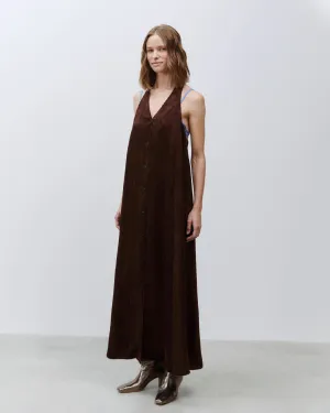 MAXI CORDUROY SHIRT DRESS